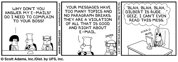 Dilbert's Email Ettiquette